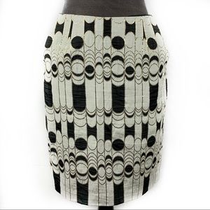 Trina Turk Geometric Print Mid Length Pencil Skirt